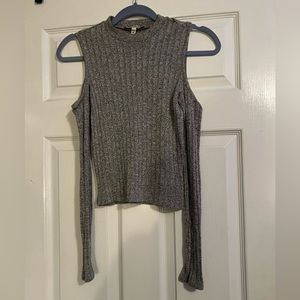 Express one eleven long sleeve shoulder pic a boo sweater. Very cute on.